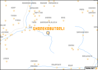 map of Ghār-e Kabūtarlī