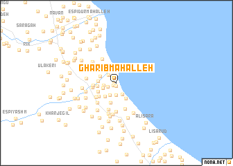 map of Gharīb Maḩalleh