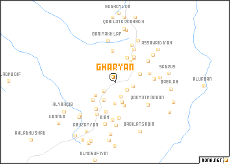 map of Gharyān