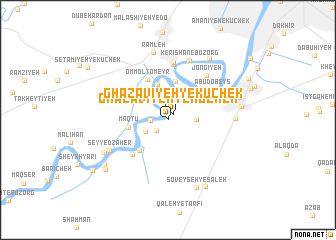 map of Ghazāvīyeh-ye Kuchek