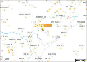 map of Ghāzi Bāba