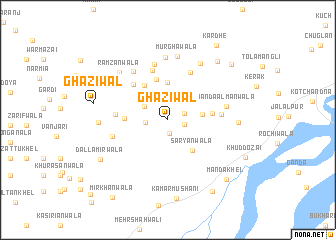 map of Ghāzīwāl