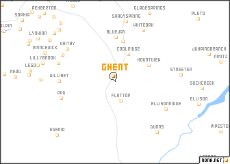 map of Ghent