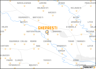 map of Gherăeşti