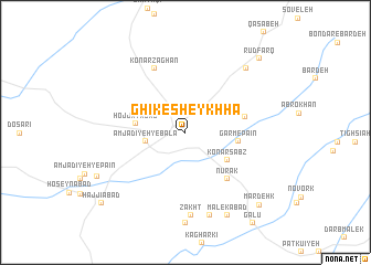 map of Ghīk-e Sheykhhā