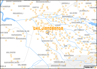 map of Ghiljiāno Bānda