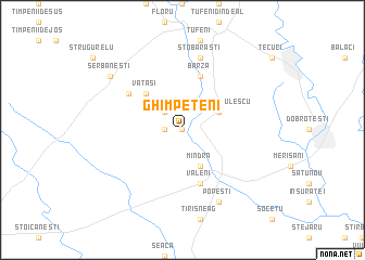 map of Ghimpeţeni
