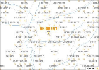 map of Ghiobeşti