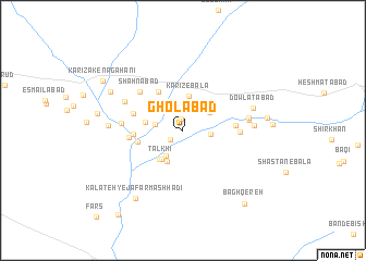 map of Gholābād