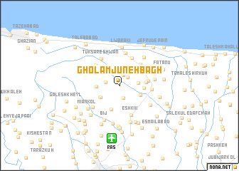 map of Gholām Jūneh Bāgh