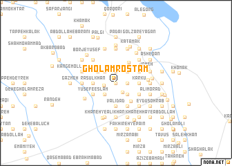 map of Gholām Rostam