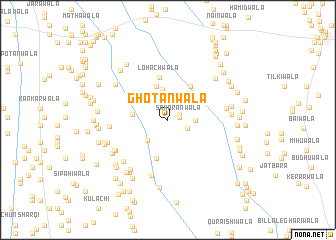 map of Ghotanwāla