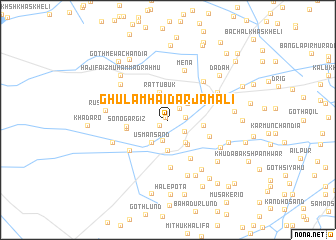 map of Ghulām Haidar Jamāli