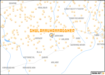 map of Ghulām Muhammad Dher