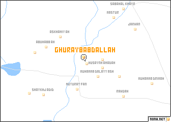 map of Ghurayb ‘Abdallāh