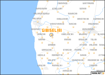 map of Gibišėliai