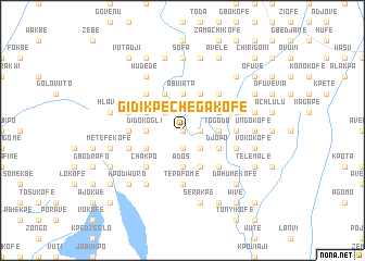 map of Gidikpe Chegakofe