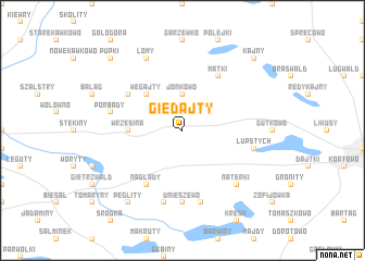 map of Giedajty