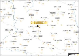 map of Giedraičiai