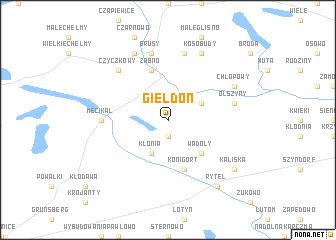 map of Giełdoń