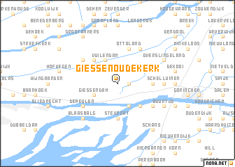 map of Giessen-Oudekerk
