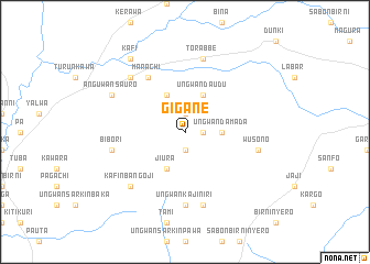 map of Gigane