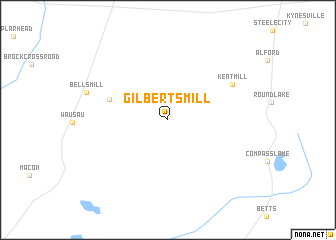 map of Gilberts Mill