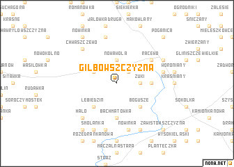 map of Gilbowszczyzna
