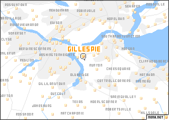 map of Gillespie