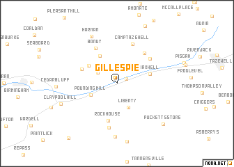 map of Gillespie