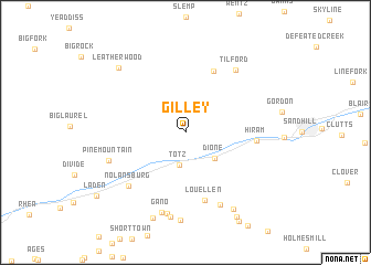 map of Gilley