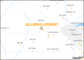 map of Gillionville Forest