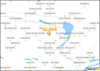 map of Gilūšis