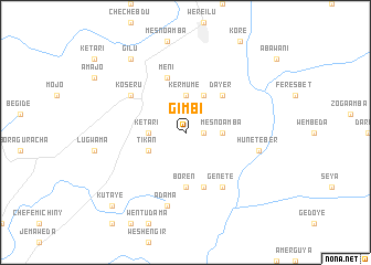 map of Gimbī