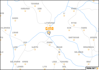 map of Gina