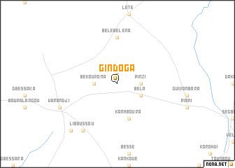 map of Gindoga