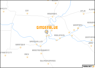 map of Ginger Blue