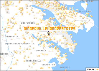 map of Gingerville Manor Estates