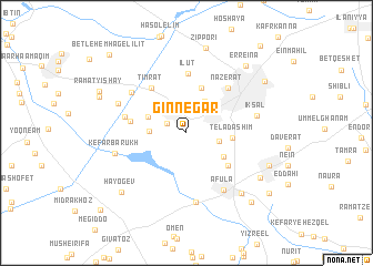 map of Ginnegar