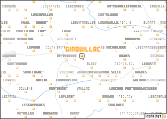 map of Ginouillac
