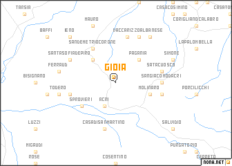 map of Gioia