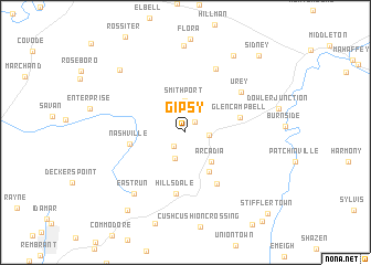 map of Gipsy