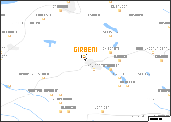 map of Gîrbeni