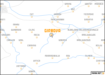 map of Gîrbova