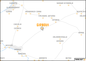 map of Gîrbovi