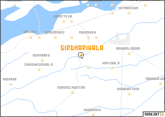 map of Girdhārīwāla