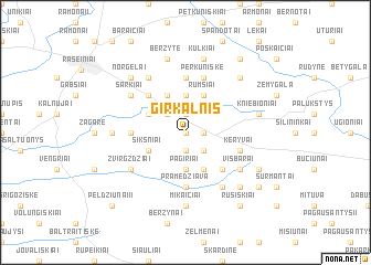 map of Girkalnis