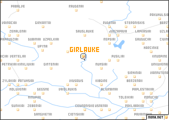 map of Girlaukė