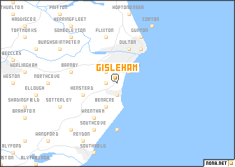 map of Gisleham