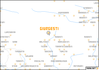 map of Giurgeşti